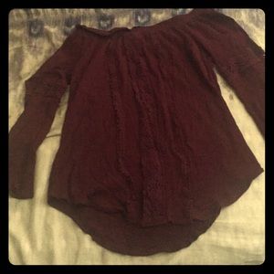 Off the shoulder long sleeve